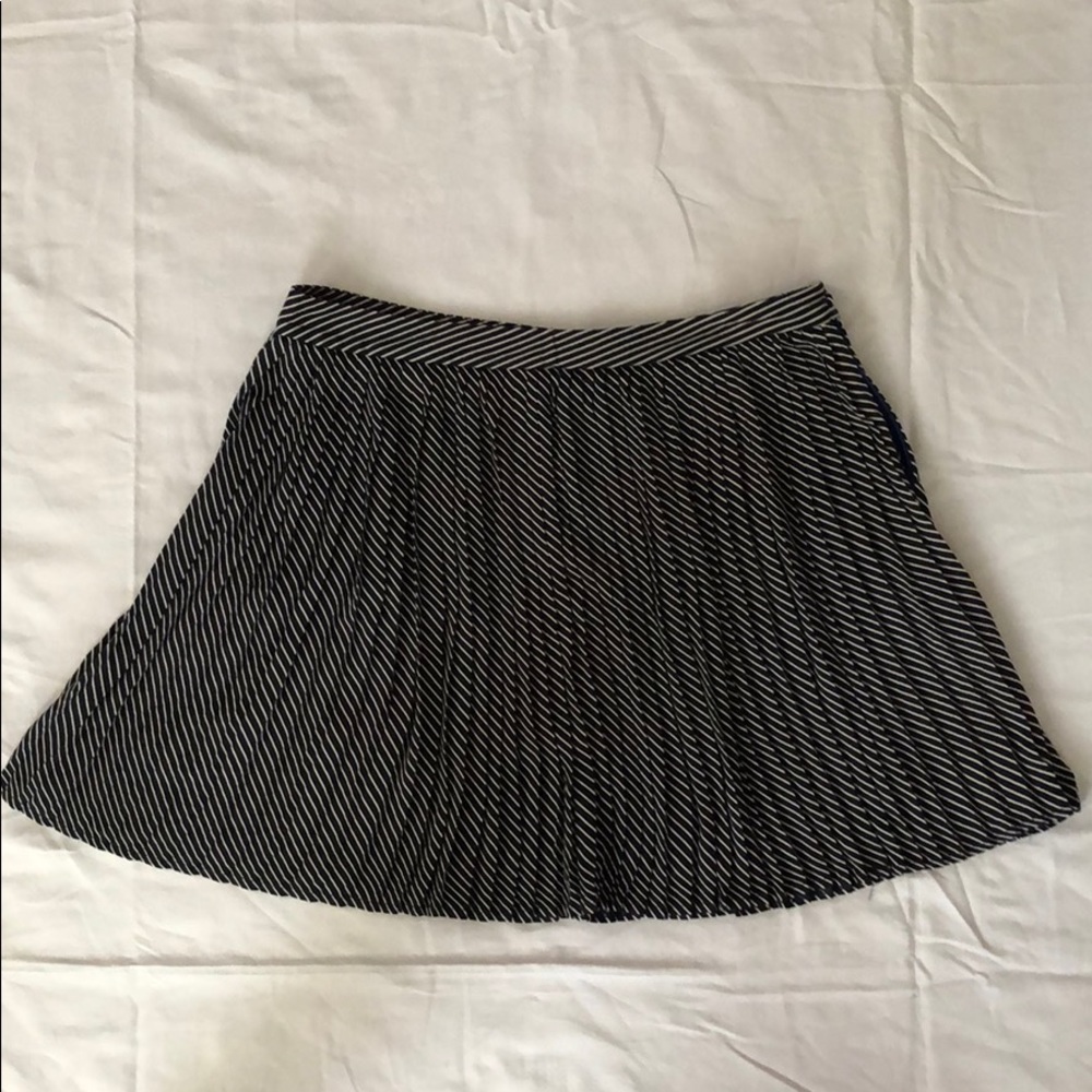 Pull & Bear navy and white stripped mini skirt